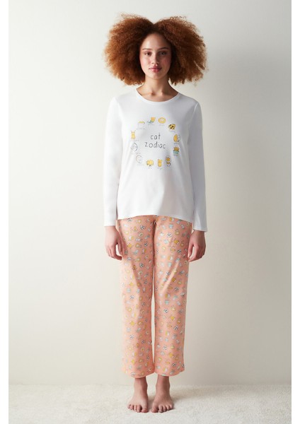 Cat Zodiac Pantolon Pijama Takımı