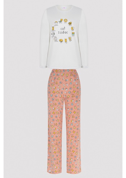 Cat Zodiac Pantolon Pijama Takımı