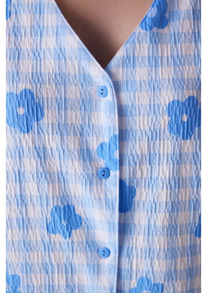 Base Gingham Gömlek Şort Pijama Takımı