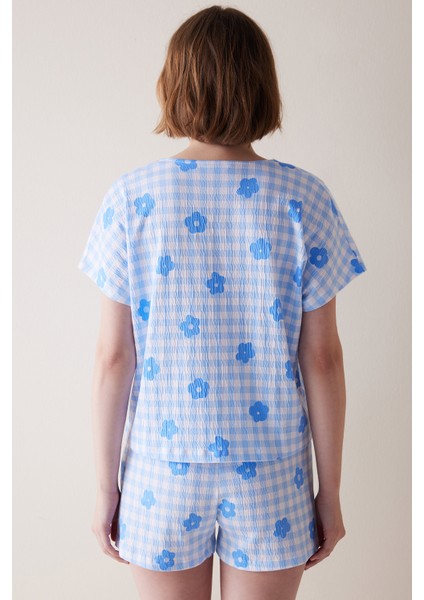 Base Gingham Gömlek Şort Pijama Takımı