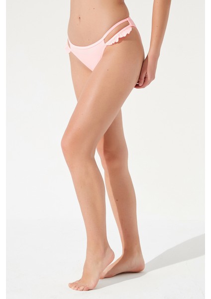 Açık Pembe Miami Frill Side Bikini Altı