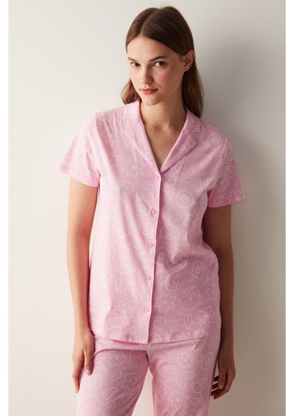 Base Flowers Pembe Gömlek Pantolon Pijama Takımı fiyatları