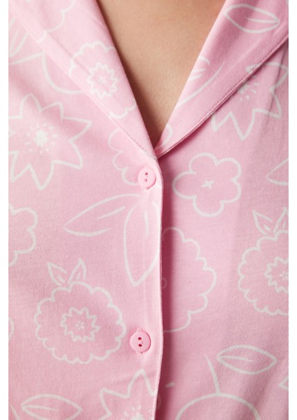Base Flowers Pembe Gömlek Pantolon Pijama Takımı fırsatları