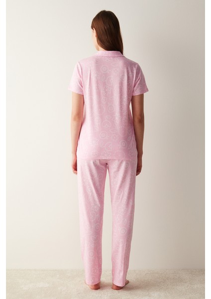 Base Flowers Pembe Gömlek Pantolon Pijama Takımı indirimleri