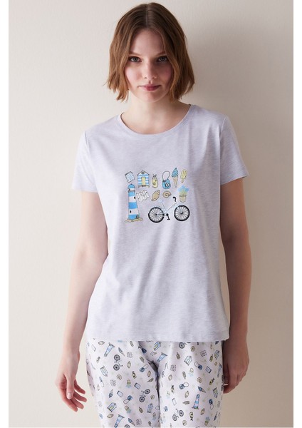 Spring Days Gri Pantolon Pijama Takımı