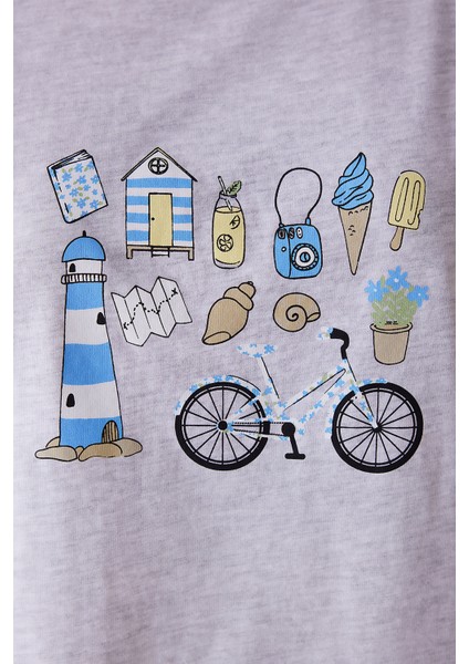Spring Days Gri Pantolon Pijama Takımı