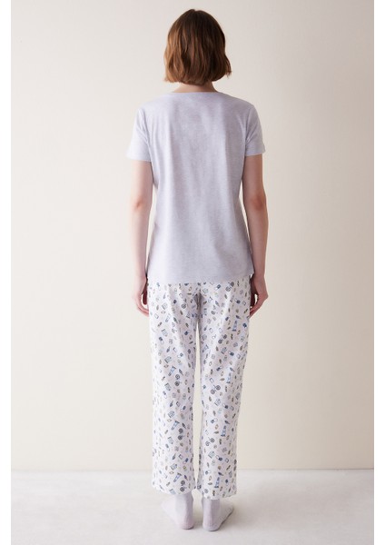 Spring Days Gri Pantolon Pijama Takımı