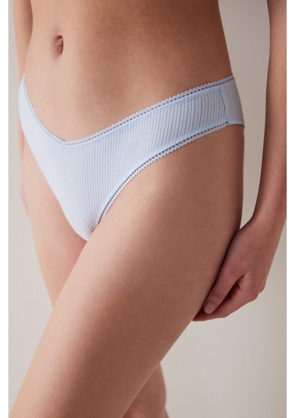 Pointel V Kesim Açık Mavi Brazilian Külot