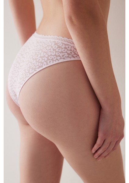 Easy Lace Dantel V Kesim Pembe Brazilian Külot fiyatları
