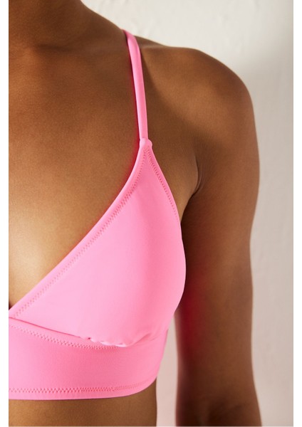 Basic Bralet Neon Pembe Bikini Üstü