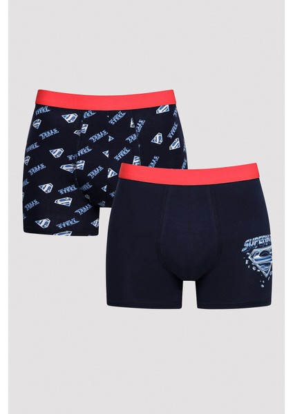 Erkek Superman Çok Renkli 2li Boxer