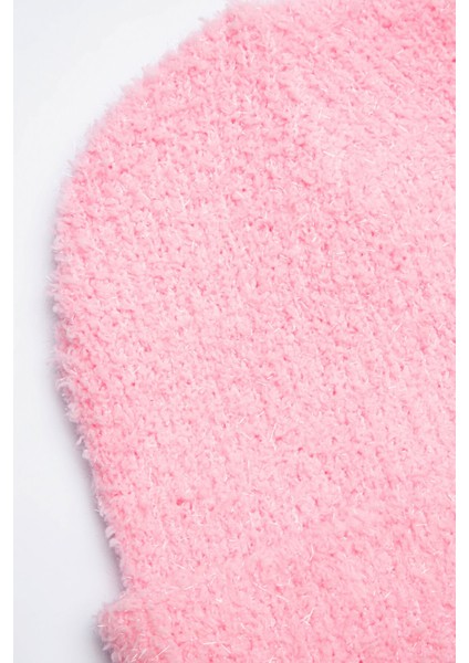 Pembe Kız Çocuk Glitter Bere