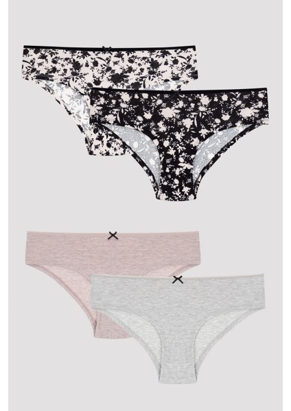 Dark Shadow Floral 5'li Çok Renkli Hipster Külot