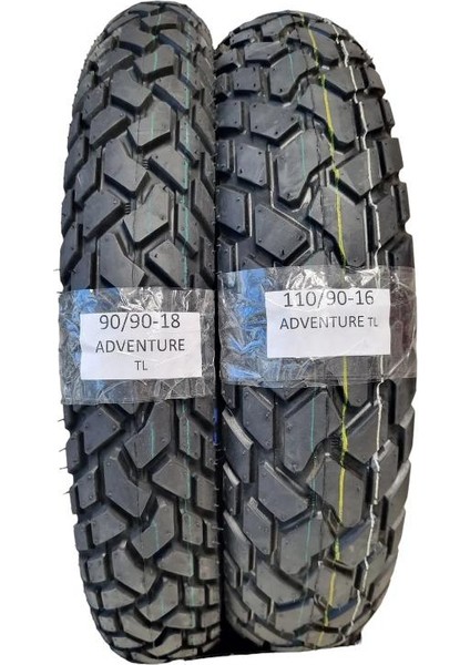 Tyres Set Ön ve Arka Kanuni Seyhan 150C, Suzuki GN125 ,mondial Kt 125 90/90-18 ve 110/90-16