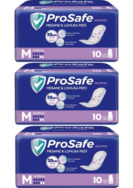 Mesane & Lohusa Pedi M-Orta Normal 30 Adet (3pk*10)