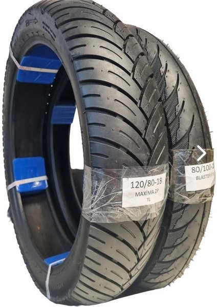 Hero Karizma Takım Lastik 120/80-18 Ve 80/100-18 Tl Tubeless - Dubleks Motosiklet Lastiği
