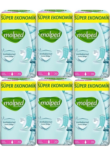 Hijyenik Ped Uzun 120 Adet Süper Ekonomik Pk (6pk*20)
