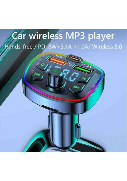 Araç Bluetooth Fm Transmitter Mp3 ve Şarj