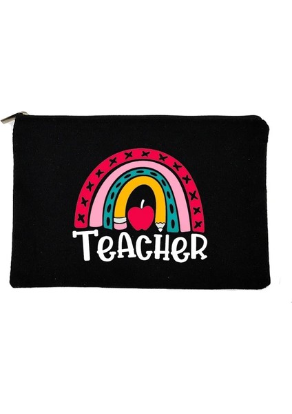 W01307-TBBK-D Tarzı Öğretmen Aşk Inspire Baskı Kadın Kozmetik Çantaları Seyahat Makyaj Çantası Kadın Tuvalet Organizatör Kalem Depolama Kılıfı En Iyi Hediyeler (Yurt Dışından)