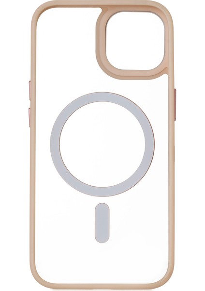 Apple iPhone 15 Telefon Kılıfı Magsafe Bold Pudra fiyatları