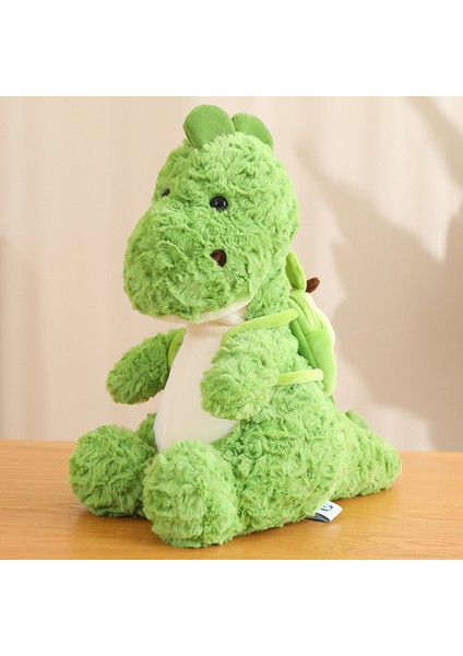 Sevimli Avokado Sırt Çantası Dinozor Bebek Yeşil Dinozor Bebek Peluş Oyuncak 45 cm (Yurt Dışından)