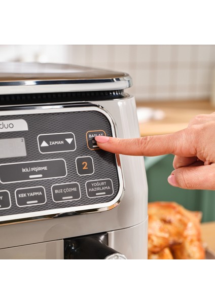 Air Pro Cook Duo Ev Yemeği Xxxl 8 Litre Airfryer Cool Gray 8 Kişilik indirimleri