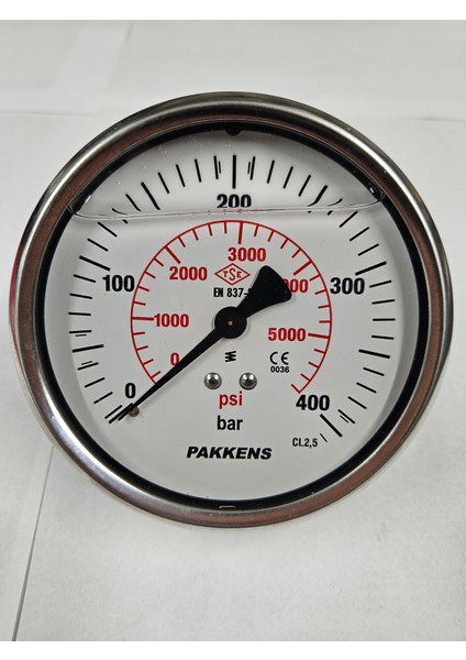 Çap 100 Pano Tip 400 Bar Gliserinli Manometre