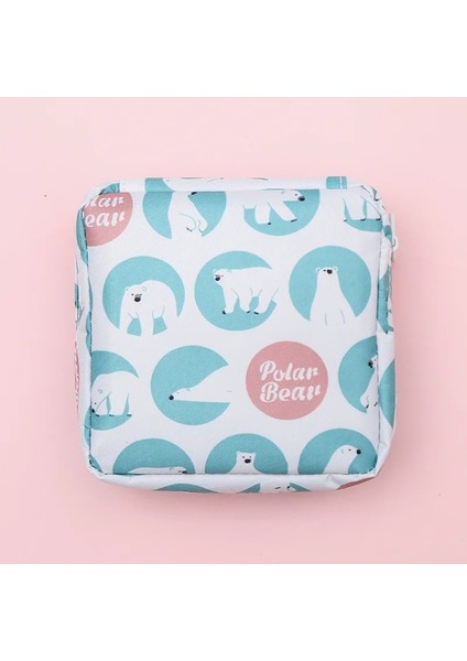 C Tarzı Sevimli Kız Makyaj Ruj Mini Hijyenik Peçeteler Çanta Kadın Küçük Kozmetik Çantası Seti Seyahat Kulaklık Para Organizatör Kılıflı Çanta (Yurt Dışından)