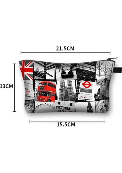 SHZBYINGLUN10 Tarzı Londra Manzara Eyfel Kulesi Kozmetik Durumda Kadın Makyaj Organizatör Fermuar Kese Eğlence Kozmetik Çantası Seyahat Tuvalet Çantası (Yurt Dışından) indirimleri