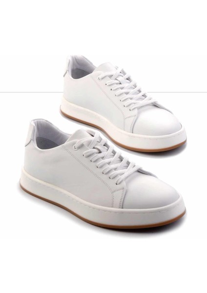 Beyaz Napa Deri Erkek Casual Ayakkabı E01380110243