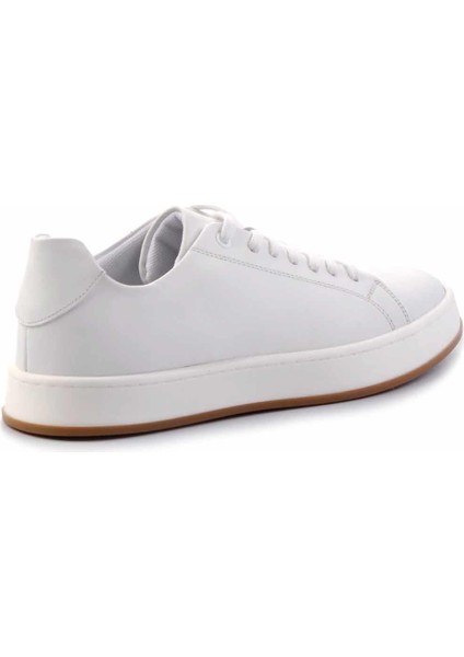 Beyaz Napa Deri Erkek Casual Ayakkabı E01380110243 fırsatları