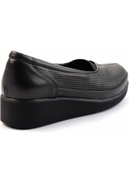 Siyah Deri Kadın Casual Ayakkabı K01586660603 fırsatları