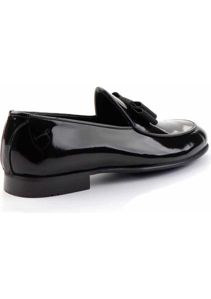 Siyah Rugan Deri Erkek Klasik Ayakkabı E01798050908 fırsatları