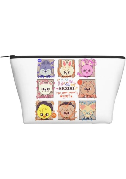 No.15 Tarzı 24X13X5CM Yıldızlı Çocuklar Skzoo Kozmetik Çantaları Kadınlar Için Su Geçirmez Makyaj Çantası Çift Taraflı Baskı Kalem Kutusu Erkek Kız Kore Tarzı Pantolon (Yurt Dışından) fiyatları