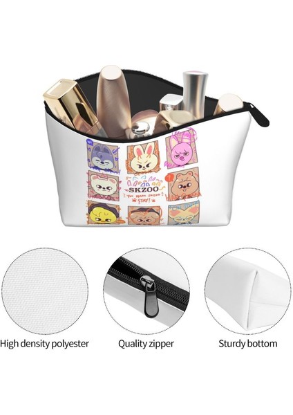 No.15 Tarzı 24X13X5CM Yıldızlı Çocuklar Skzoo Kozmetik Çantaları Kadınlar Için Su Geçirmez Makyaj Çantası Çift Taraflı Baskı Kalem Kutusu Erkek Kız Kore Tarzı Pantolon (Yurt Dışından) modelleri