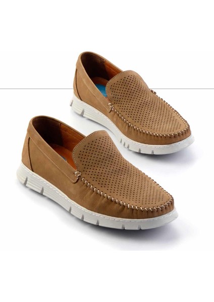 Vizon Nubuk Deri Erkek Casual Ayakkabı E01733032701