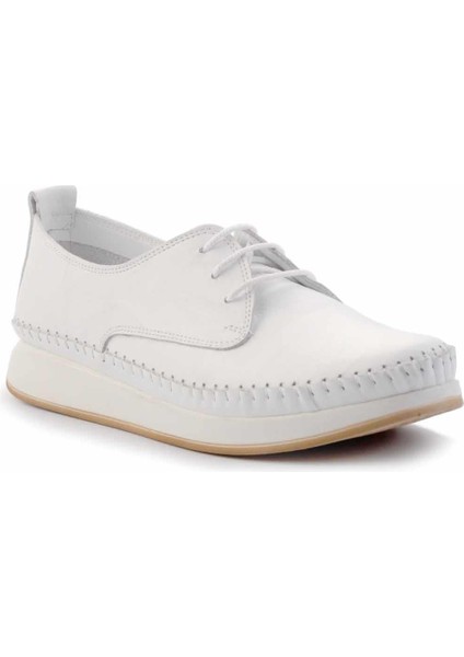 Beyaz Deri Kadın Casual Ayakkabı K01908111103 fiyatları