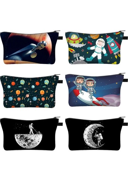 SHZBMARSCW02 Tarzı Astronot Spaceosmetic Çanta Yıldızlı Gece Galaxy Erkek Kız Makyaj Çantaları Ruj Kılıfı Bayanlar Taşınabilir Mini Cüzdan (Yurt Dışından) fiyatları