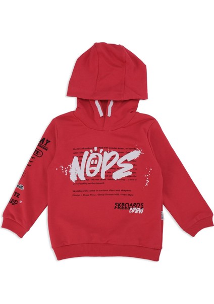 Erkek Çocuk Crew Baskılı Kapüşonlu 2'li Alt Üst Eşofman Takımı fiyatları