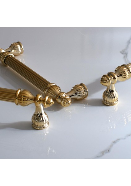 Şah 96 mm Gold Altın Kulp Metal Mobilya Dolap Çekmece Kapak Mutfak Kulpları Kulbu Dolabı Kulpu fırsatları