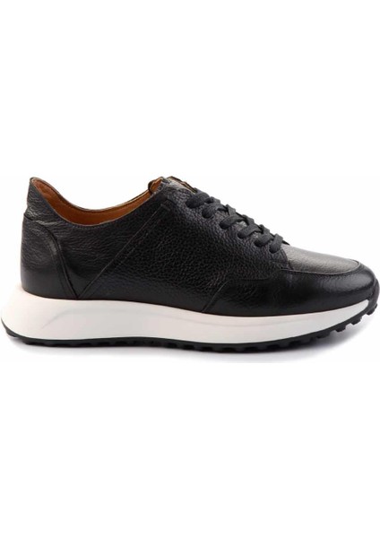 Siyah Floter Hakiki Deri Erkek Sneaker E01310110240