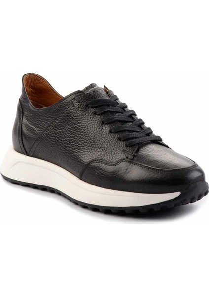 Siyah Floter Hakiki Deri Erkek Sneaker E01310110240