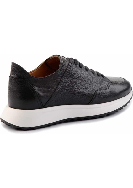 Siyah Floter Hakiki Deri Erkek Sneaker E01310110240