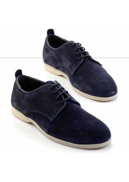 Lacivert Süet Hakiki Deri Erkek Casual Ayakkabı E01549321502