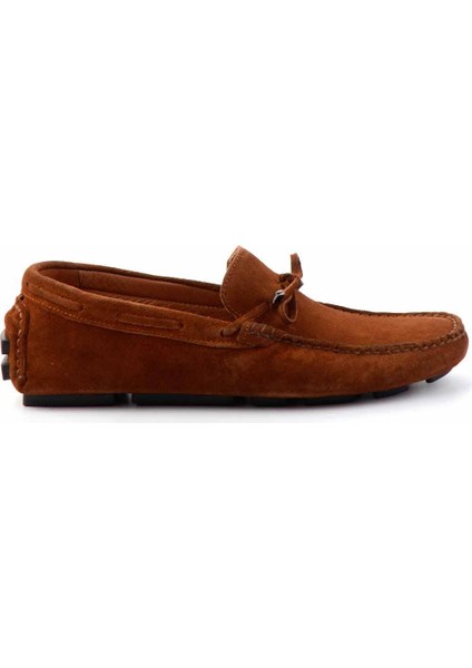 Taba Süet Hakiki Deri Erkek Loafer Ayakkabı E01902000202