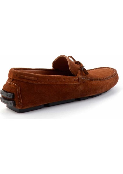 Taba Süet Hakiki Deri Erkek Loafer Ayakkabı E01902000202