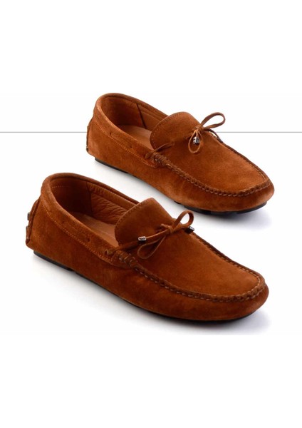 Taba Süet Hakiki Deri Erkek Loafer Ayakkabı E01902000202