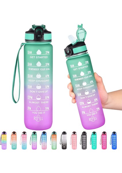 Semgears 1l Sızdırmaz Spor Su Şişesi - Siyah (Yurt Dışından)