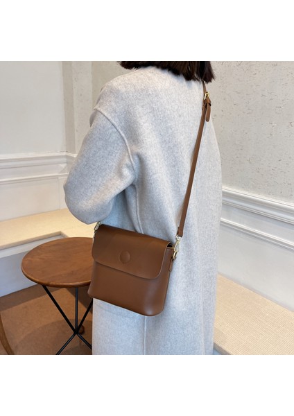 Geniş Omuz Askılı Kadın Çantası Tek Omuz Messenger Küçük Kare Çanta (Yurt Dışından)