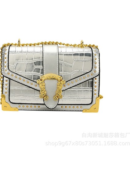 Basit Kadın Çantası Doku Omuz Çantası Retro Çanta (Yurt Dışından)